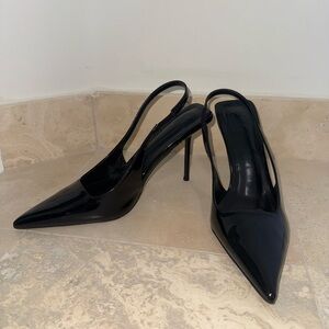 Elegant Black Slingback Heels
